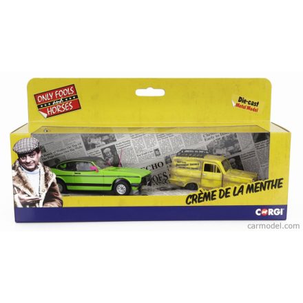 CORGI - FORD ENGLAND - ONLY FOOLS AND HORSES SET 2X CAPRI MKIII COUPE 1982 + RELIANT REGAL