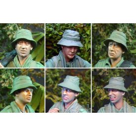 Callsign Models Australian Heads Vietnam - Bush Hats makett