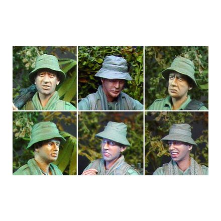 Callsign Models Australian Heads Vietnam - Bush Hats makett