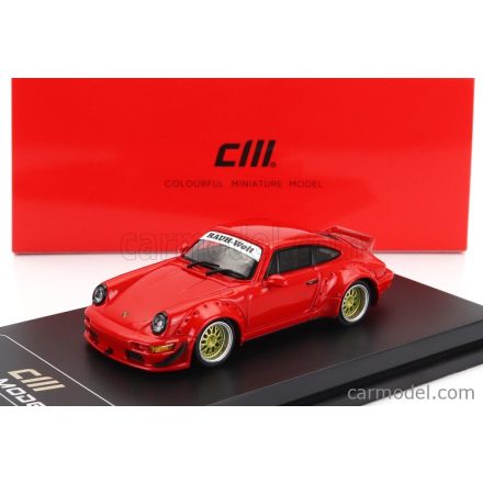 CM-MODELS PORSCHE 911 964 RWB RAUH-WELT COUPE WITH RACING SET WHEELS AND WING 1987