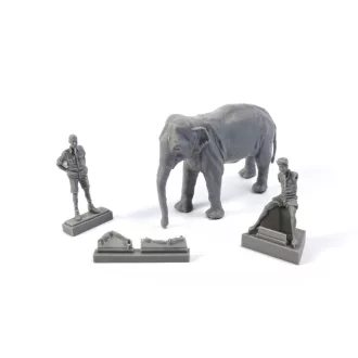 CMK WWII RAF Mechanic with Indian Elephant and Mahout