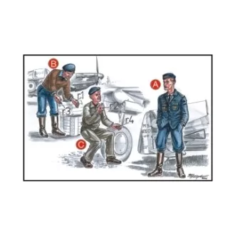 CMK 2 French (WWII) Pilots WWII + Mechanic