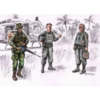 CMK Vietnam LRRP US Helicopter crew x 3