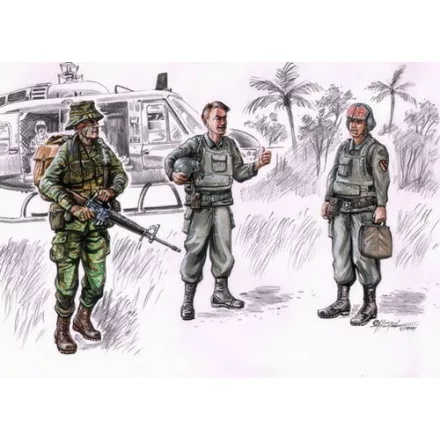 CMK Vietnam LRRP US Helicopter crew x 3