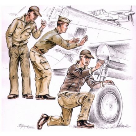 CMK US Army mechanics WWII x 3