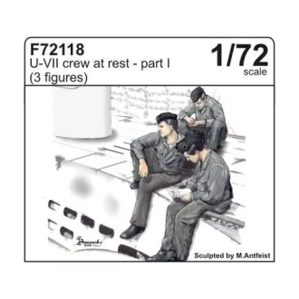 CMK 3 x crew figures at rest set 1 for U-Boat Type VIIc