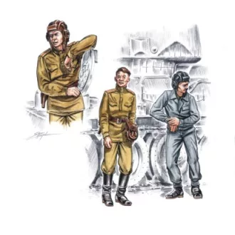   CMK Soviet (WWII) tankers WWII x 3 figures for T-34, KV-1, KV-2, Jozef Stalin IS-1, Jozef Stalin IS-2