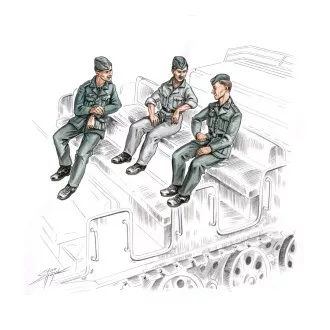 CMK German (WWII) Soldiers for Sd.Kfz.9/1 Famo (3 figures)