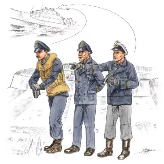 CMK S-100 Schnellboot Bridge Crew figures x 3