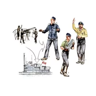 CMK 3 x gun crew figures for U-VII Atlantic version