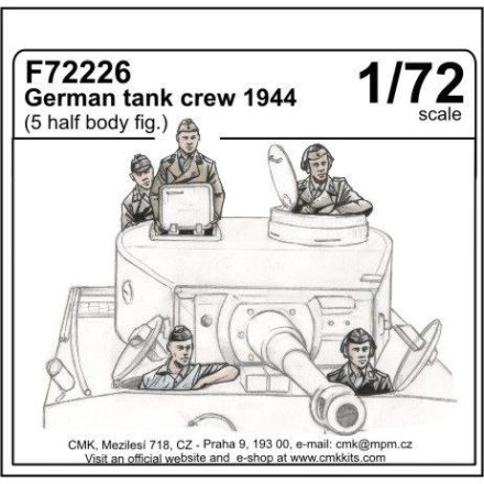 CMK German 1944 tank crew x 5 upper torso only figures