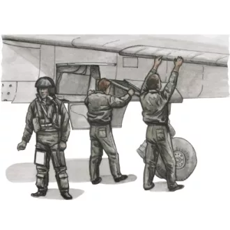 CMK French pilot and two mechanics