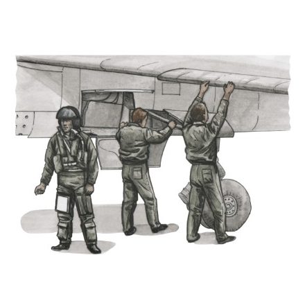 CMK French pilot and two mechanics
