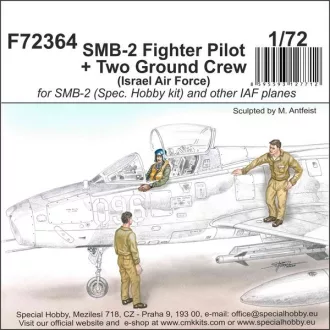   CMK Dassault SMB-2 Super Mystere Fighter Pilot + Two Ground Crew