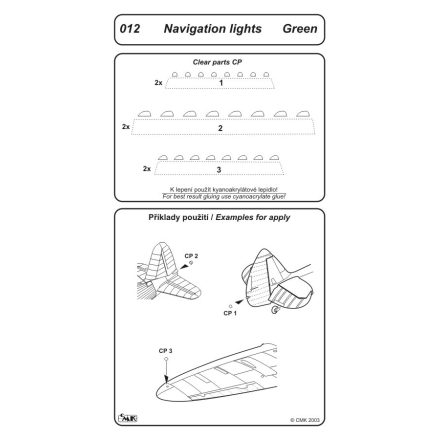 CMK green Navigation lights all scales