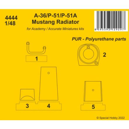 CMK A-36 Apache / P-51 / P-51A Mustang Radiator (Accurate Miniatures)