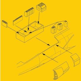   CMK Lockheed F-104G/S Starfighter " Electronics and Ammo Boxes Set 1/32 for Italeri kit