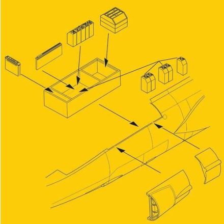 CMK Lockheed F-104G/S Starfighter " Electronics and Ammo Boxes Set 1/32 for Italeri kit