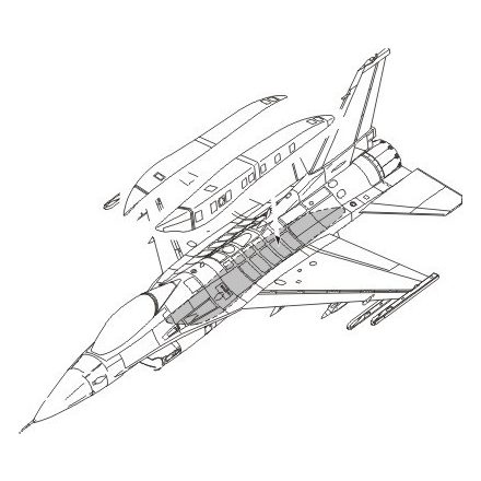 CMK Lockheed-Martin F-16C Conformal Fuel Tank armament (Academy, Hasegawa)