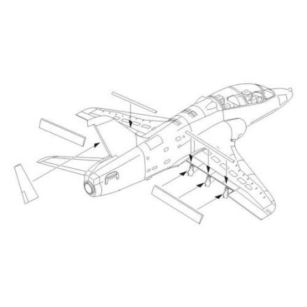 CMK BAe Hawk 100 series control surfaces (Airfix)