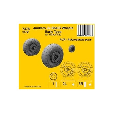 CMK Junkers Ju 88A/C Wheels Early Type (Revell)