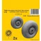 CMK Beaufighter Mk.VI/X/21 Main wheels Late Wheel Disk / Smooth Tyre (Airfix)