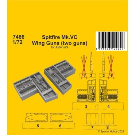 CMK Spitfire Mk.VC Wing Guns (two guns) (Airfix)