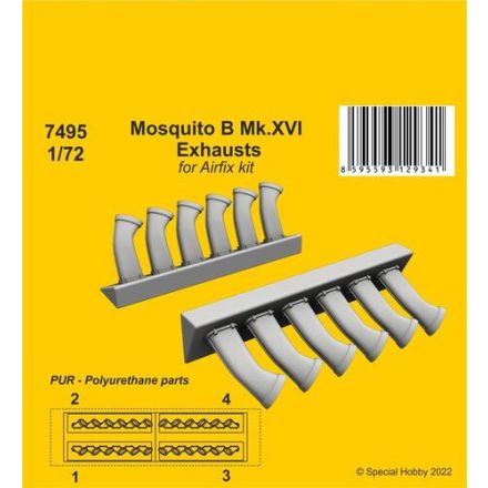 CMK Mosquito B Mk.XVI Exhausts (Airfix)