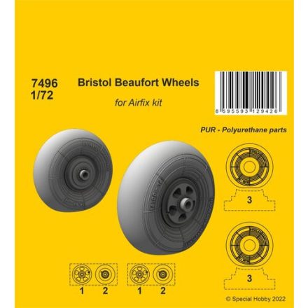CMK Bristol Beaufort Wheels (Airfix)