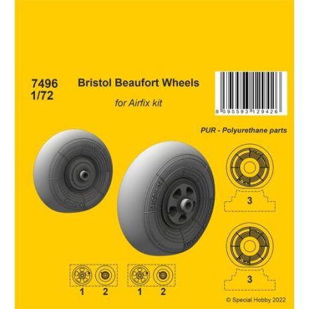 CMK Bristol Beaufort Wheels (Airfix)