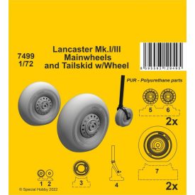 CMK Lancaster Mk.I/III Mainwheels and Tailwheel w/Leg