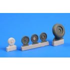 CMK North-American P-51D Mustang Wheels - Oval tread Pattern