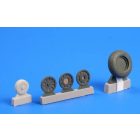 CMK North-American P-51D Mustang Wheels - Cross Tread Pattern