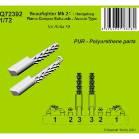   CMK Beaufighter Mk.21 - Hedgehog Flame Damper Exhausts / Aussie Type (Airfix)