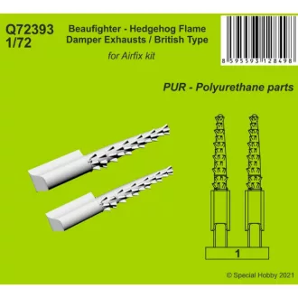   CMK Beaufighter - Hedgehog Flame Damper Exhausts / British Type (Airfix)