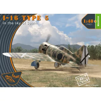   Clear Prop Models I-16 type 5 (in the sky of Spain early version) 1:48 repülő makett
