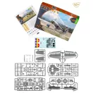 Clear Prop Models I-16 type 5 (in the sky of Spain early version) 1:48 repülő makett