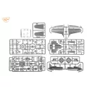 Clear Prop Models I-16 type 5 (in the sky of Spain late version) 1:48 repülő makett