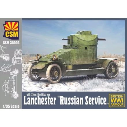 Copper State Models Lanchester "Russian Service" with 37mm Hotchkiss gun British WWI Armour makett