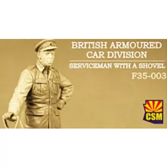   Copper State Models British Armoured Car Division Serviceman With A Shovel makett
