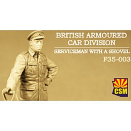 Copper State Models British Armoured Car Division Serviceman With A Shovel makett