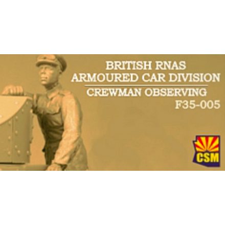 Copper State Models British RNAS Armoured Car Division Crewman Observing makett