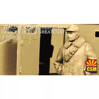   Copper State Models Italian Armoured Car Officer In Fur Greatcoat makett
