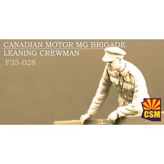   Copper State Models Canadian Motor MG Brigade Leaning Crewman makett