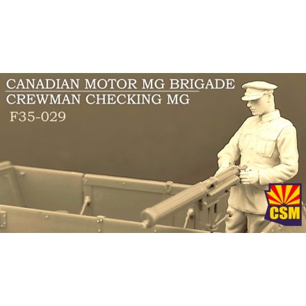 Copper State Models Canadian Motor MG Brigade Crewman Checking MG makett