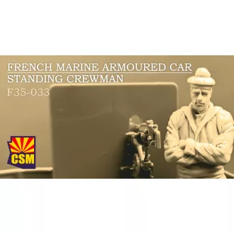   Copper State Models French Marine Armoured Car Standing Crewman makett