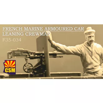   Copper State Models French Marine Armoured Car Leaning Crewman makett