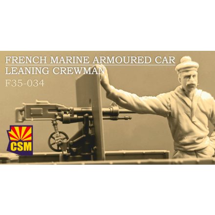 Copper State Models French Marine Armoured Car Leaning Crewman makett