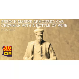   Copper State Models French Marine Armoured Car Crewman With A Bottle Of Wine makett