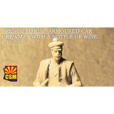 Copper State Models French Marine Armoured Car Crewman With A Bottle Of Wine makett